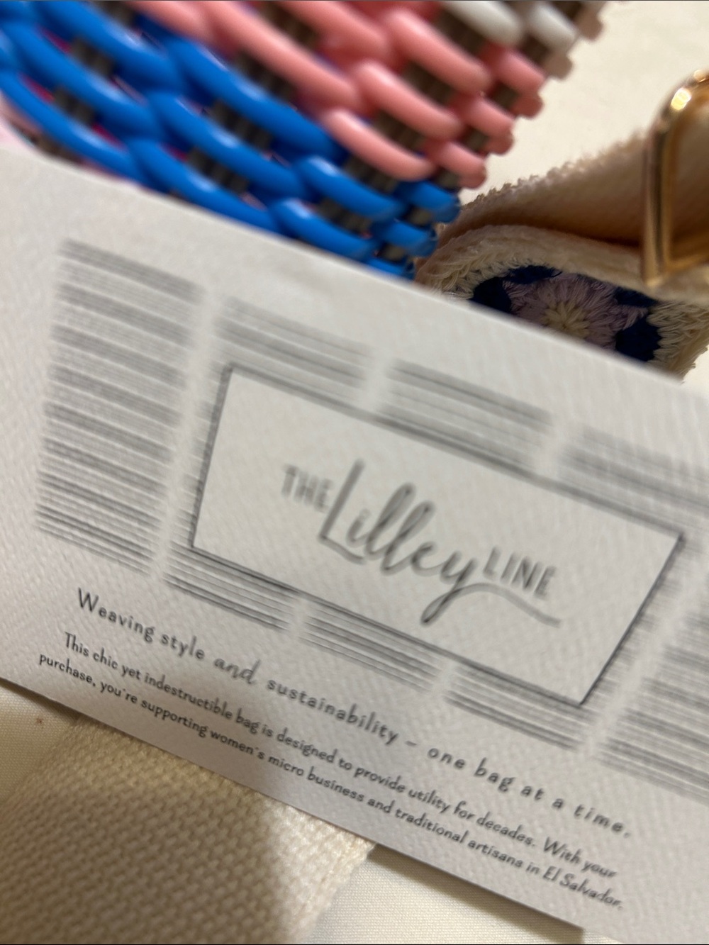 The Lilley Line Multicolor Wicker Crossbody Bag with Embroidered Strap - Picture 8 of 12